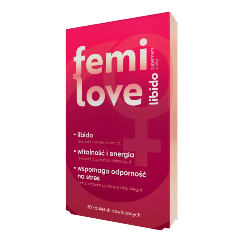 Femilove Libido Tabletten mit Maca und Rotklee zur Unterstützung von Libido und Vitalität bei Frauen