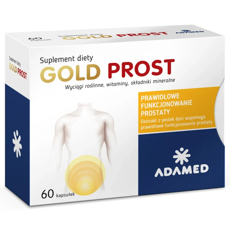 Gold Prost 60 Kapseln Nahrungsergänzung zur Unterstützung der Prostata mit Weidenröschen, Kürbiskern und Sägepalme