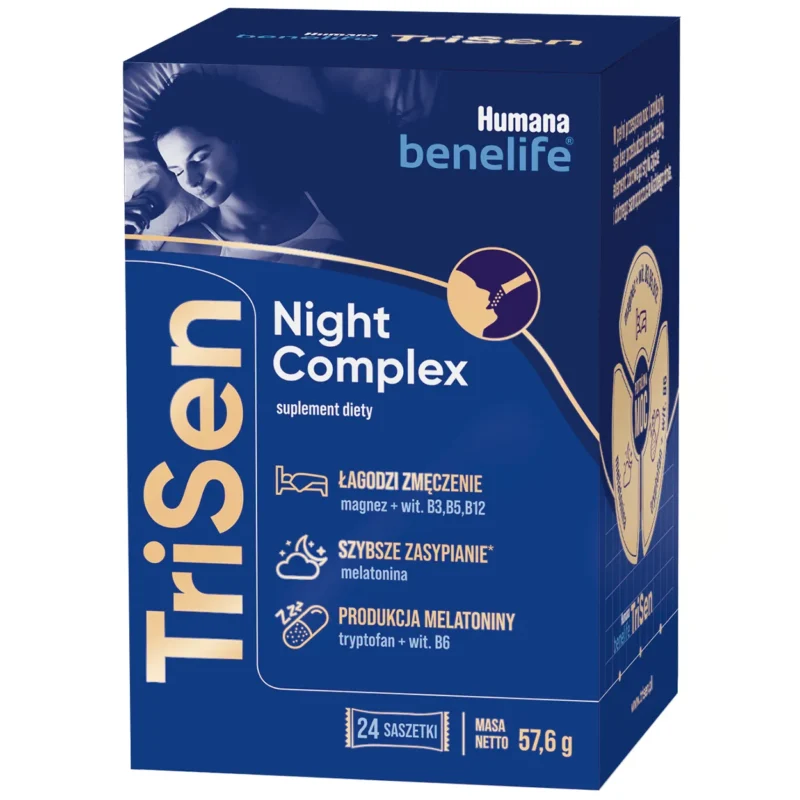 Humana Benelife TriSen Night Complex 24 Beutel Melatonin Schlaf Nahrungsergänzung