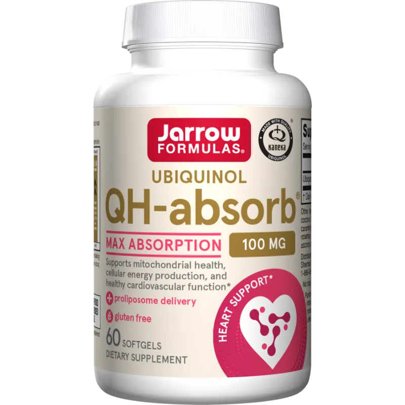 Jarrow Formulas QH-absorb Ubiquinol 100 mg Coenzym Q10 60 Kapseln