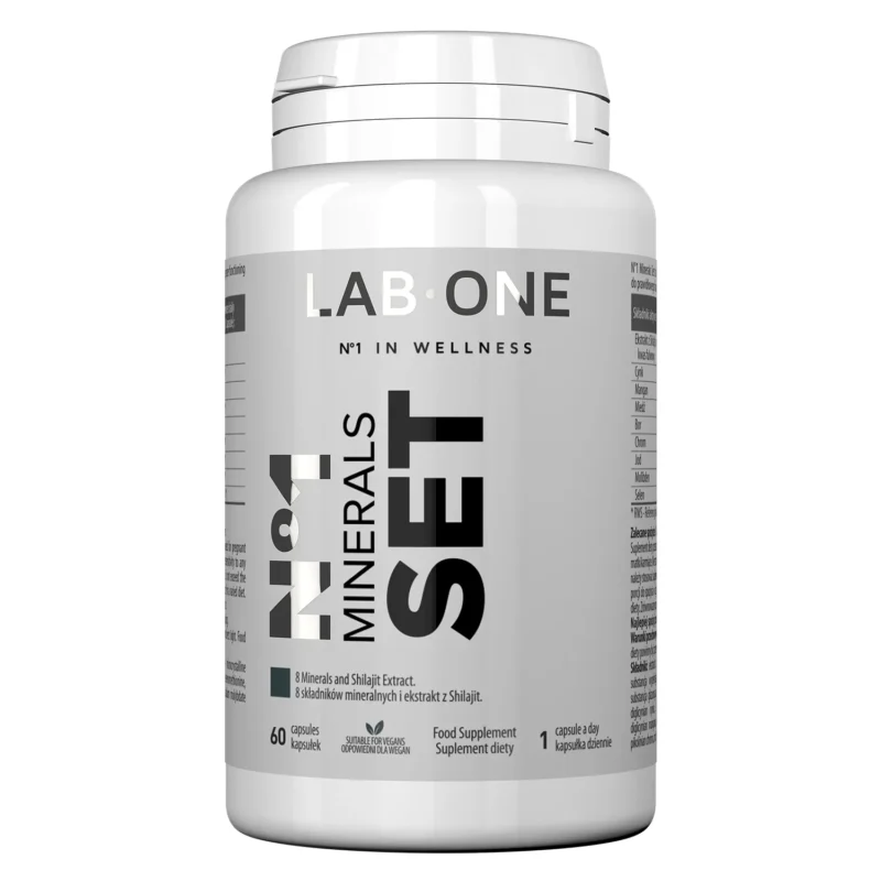 Lab One No 1 Minerals Set 60 Kapseln Mineralstoff Komplex mit Shilajit und Spurenelementen vegan