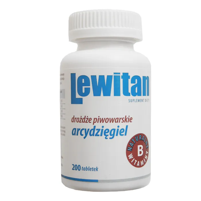 Lewitan Bierhefe Engelwurz 200 Tabletten Nahrungsergänzung mit Vitamin B für Haut Haare und Verdauung