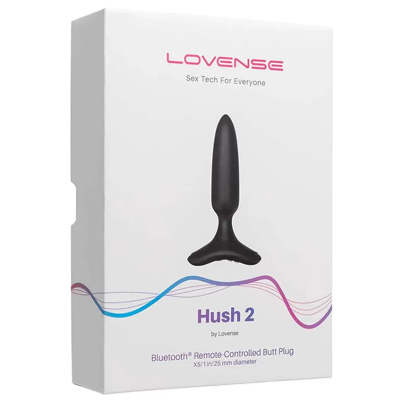 Lovense Hush 2 XS vibrierender Analplug aus Silikon mit App Steuerung in Schwarz