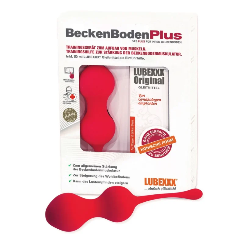 Lubexxx BeBoPlus Beckenbodentrainer Set mit Vaginalgewicht 60 g und Feuchtigkeitsgel