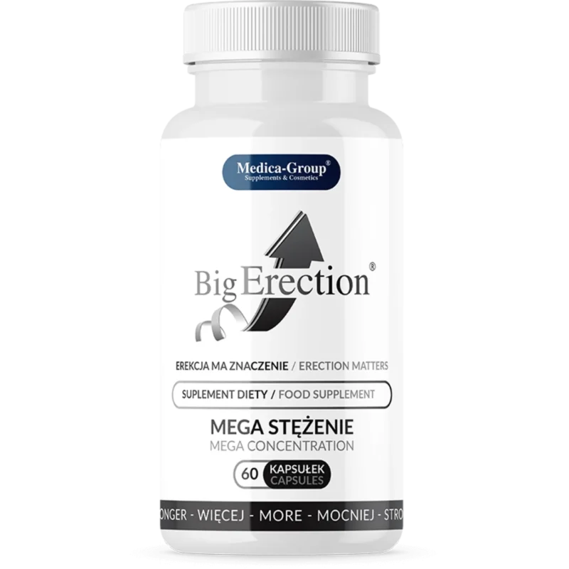 Medica-Group BigErection Potenzkapseln mit L-Arginin, Maca und Ginseng – Nahrungsergänzung für männliche Vitalität, 60 Kapseln