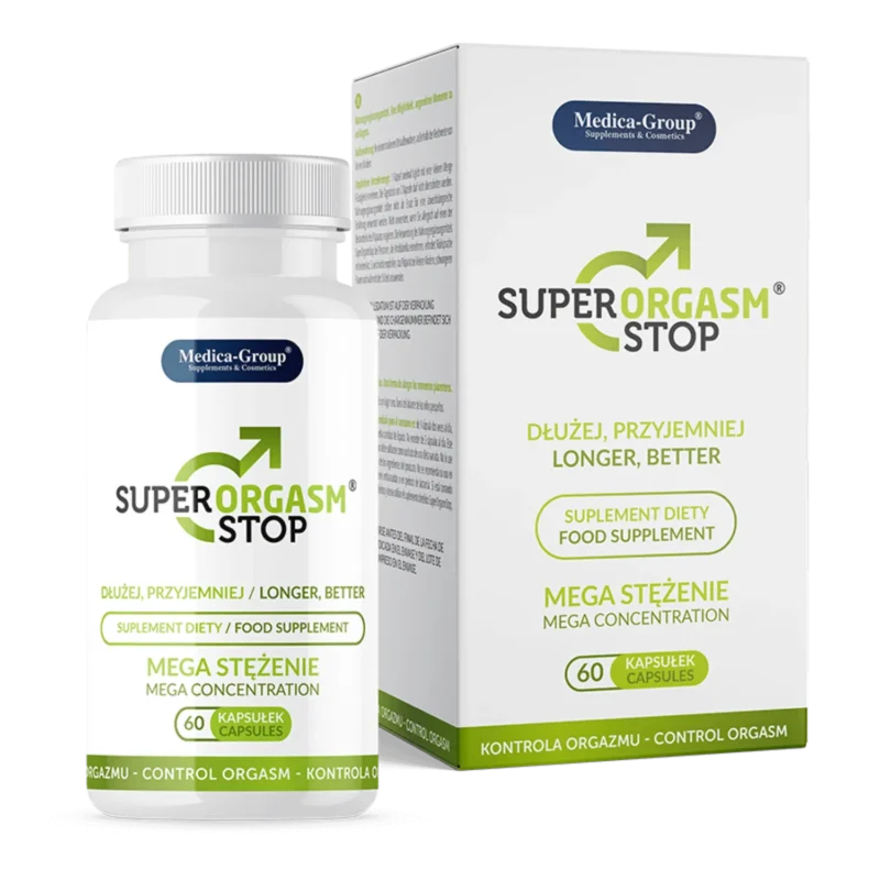 Medica-Group Super Orgasm Stop Kapseln mit Maca, Ginseng, Tribulus und L-Arginin – Nahrungsergänzung für Männer, 60 Kapseln
