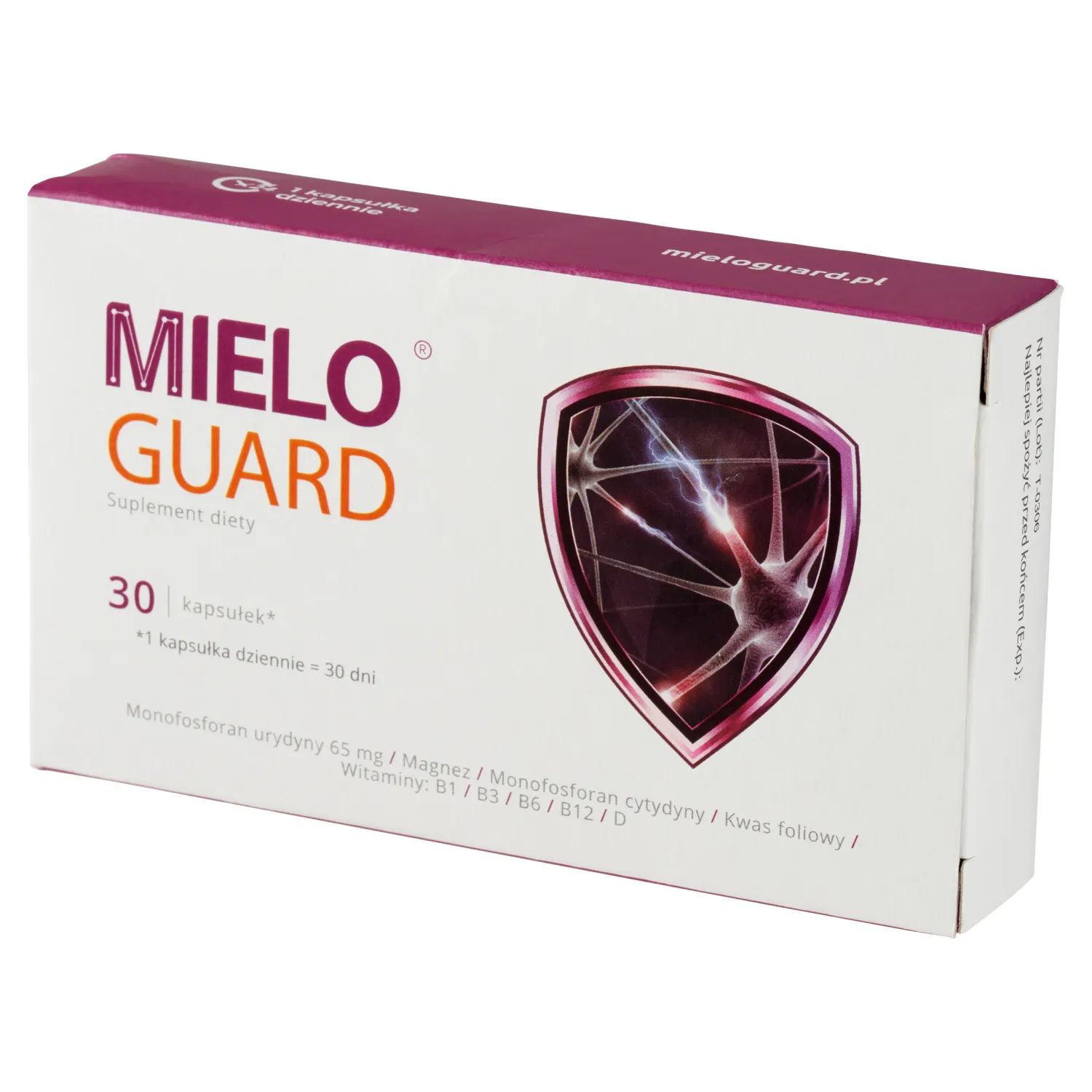 Mieloguard 30 Kapseln Vitamin B Komplex Magnesium für Nervensystem und Energie