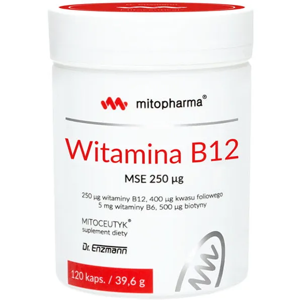 Mito Pharma Vitamin B12 MSE 250 µg 120 Kapseln hochdosiertes Nahrungsergänzungsmittel