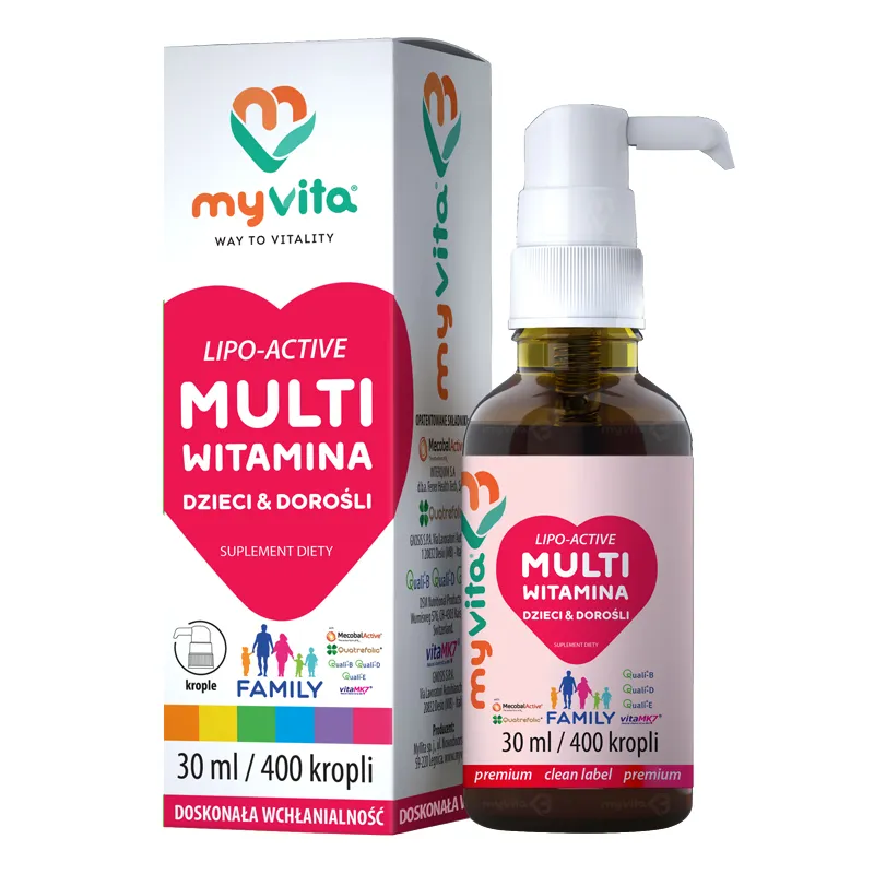 MyVita Multivitamin Family Tropfen 30 ml für Kinder und Erwachsene liposomale Vitamine