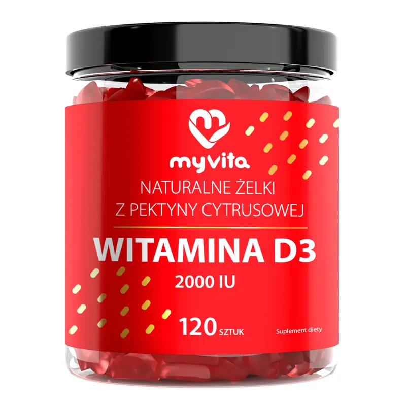 MyVita Vitamin D3 2000 IE Gummibärchen vegan zur Unterstützung von Immunsystem und Knochen
