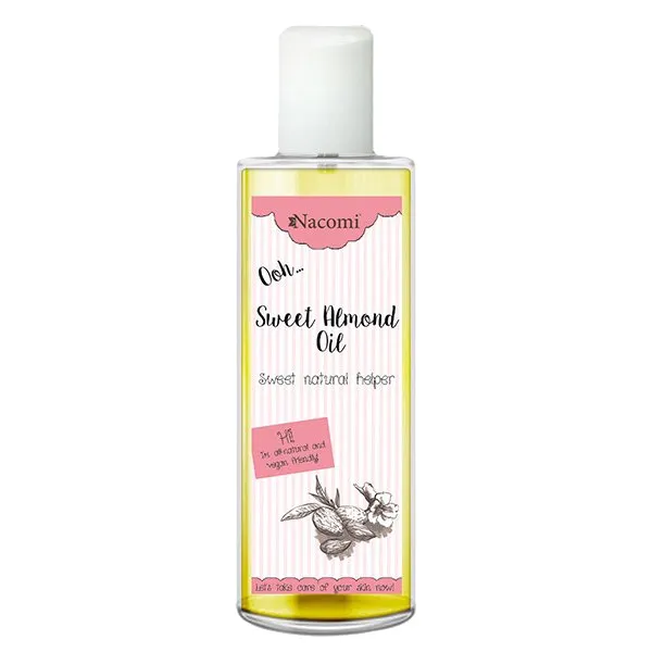 Nacomi Süßmandelöl 250 ml natürliches Öl für Haut Haare Nägel und Massage
