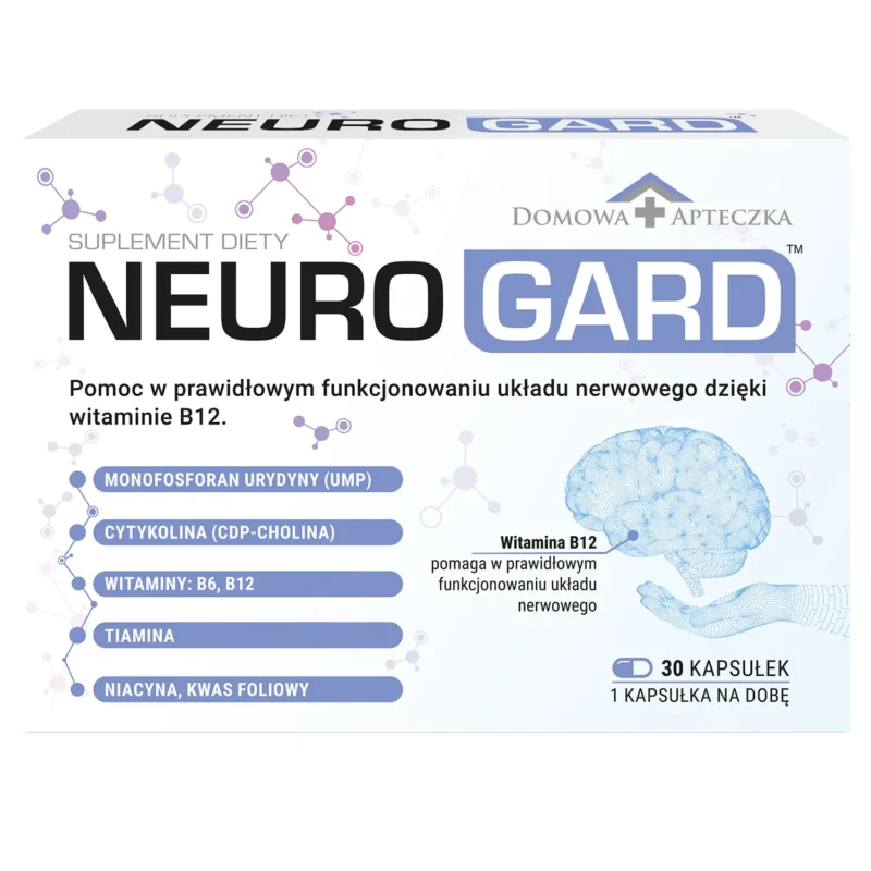 Neuro Gard 30 Kapseln Nahrungsergänzung für Nervensystem mit Citicolin und Vitamin B
