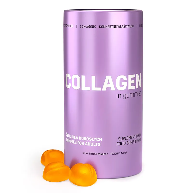 Noble Health Kollagen Gummibärchen Pfirsich 60 Stück mit Kollagen Nahrungsergänzung