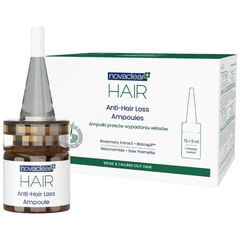 Novaclear Hair Ampullen gegen Haarausfall 15 x 5 ml – stärken Haare und fördern Wachstum