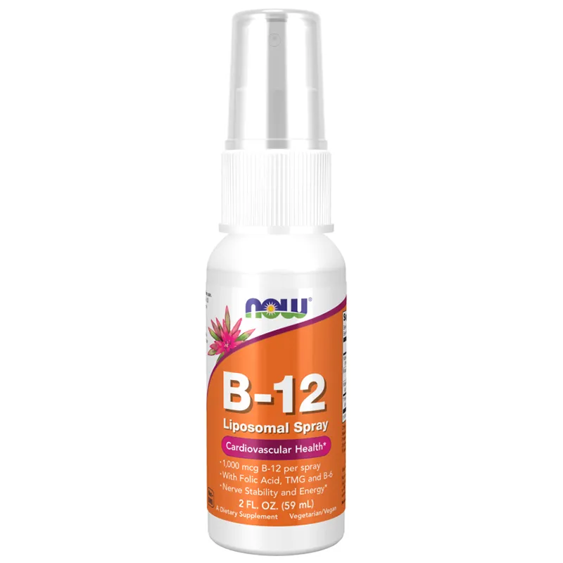 Now Foods Vitamin B12 Liposomal Spray 59 ml mit Vitamin B6 und Folsäure