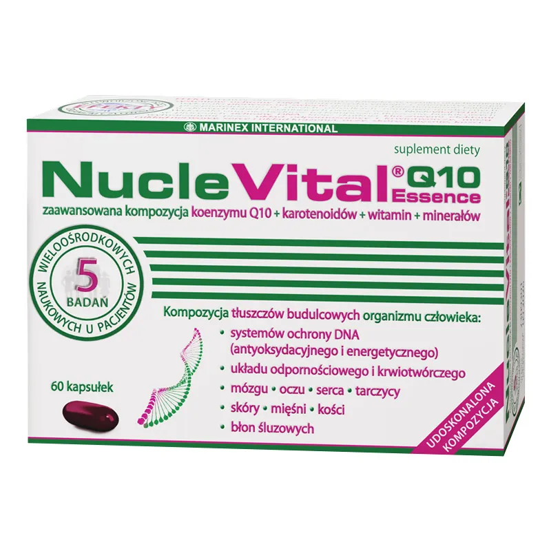 NucleVital Q10 Essence 60 Kapseln – Coenzym Q10 mit Omega-3, Vitaminen und Carotinoiden