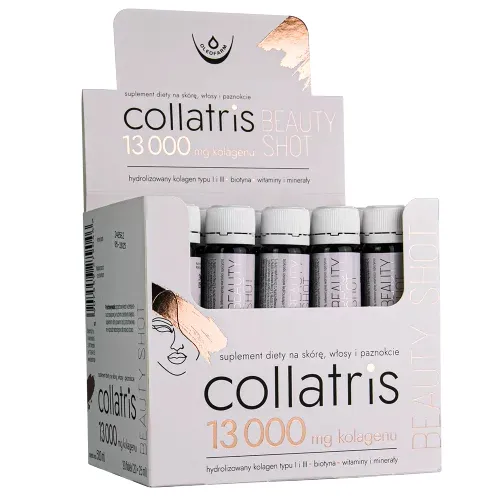 Collatris Beauty Shot Kollagen Ampullen Johannisbeere 20x25 ml mit Vitaminen Biotin Zink