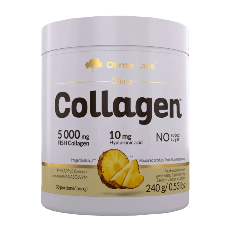 Olimp Collagen Pulver Ananas 240 g mit Fischkollagen und Hyaluronsäure für Haut Haare und Nägel