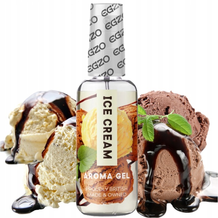 EGZO Oral Ice Cream 50 ml – wasserbasiertes essbares Gleitgel mit Eiscreme-Geschmack für Oralsex
