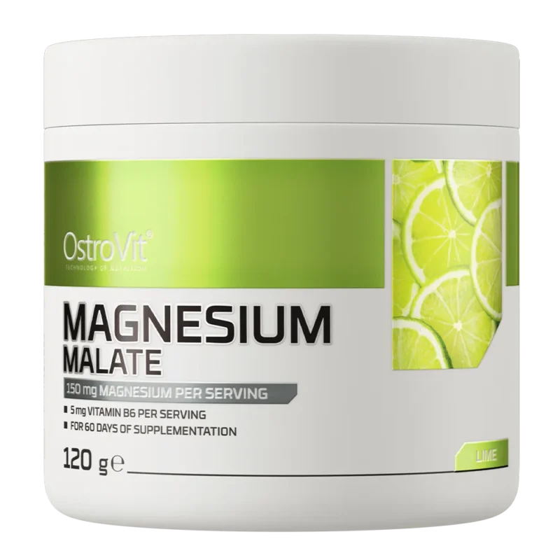 OstroVit Magnesium Malat Pulver Limette 120 g mit Vitamin B6