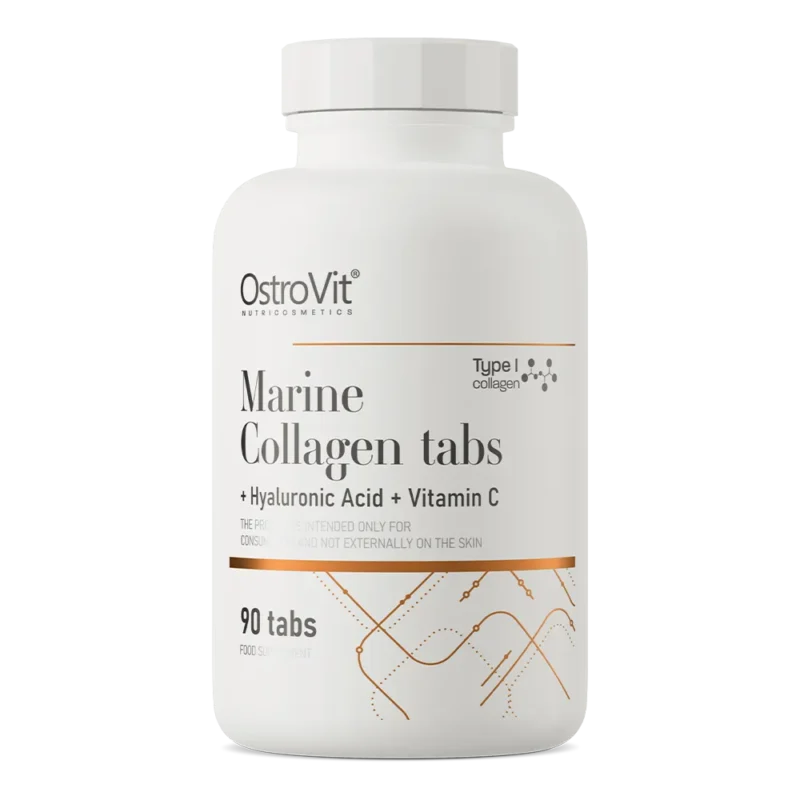 OstroVit Marine Kollagen Hyaluronsäure Vitamin C 90 Tabletten Kollagen für Haut Haare Nägel