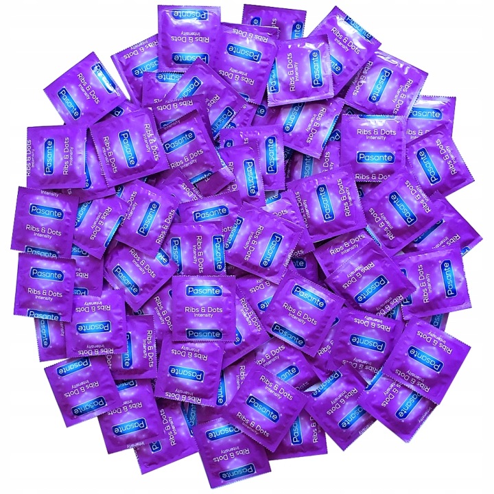 Pasante Intensity Ribs & Dots Kondome 100 Stück mit Rippen und Noppen