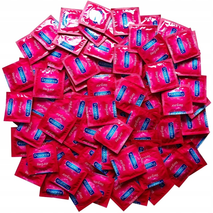 Pasante Regular Kondome 100 Stück anatomische Latexkondome 54 mm
