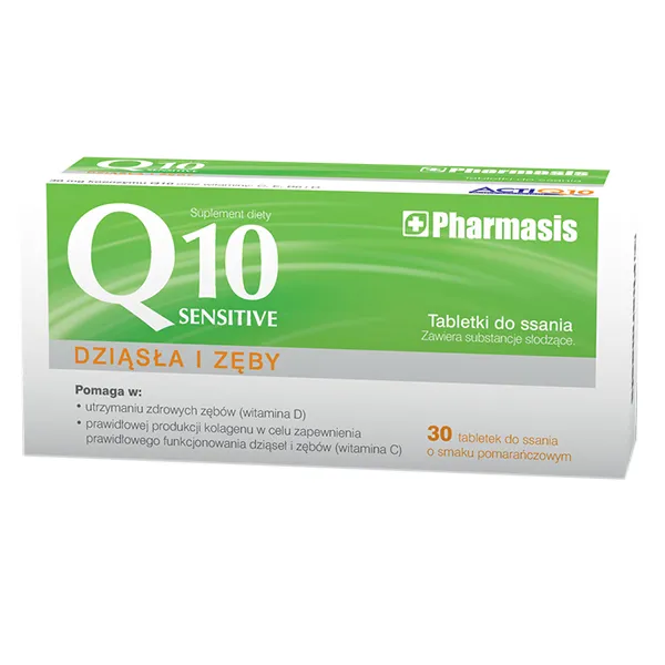 Pharmasis Q10 Sensitive Lutschtabletten Orangengeschmack Coenzym Q10 30 Tabletten
