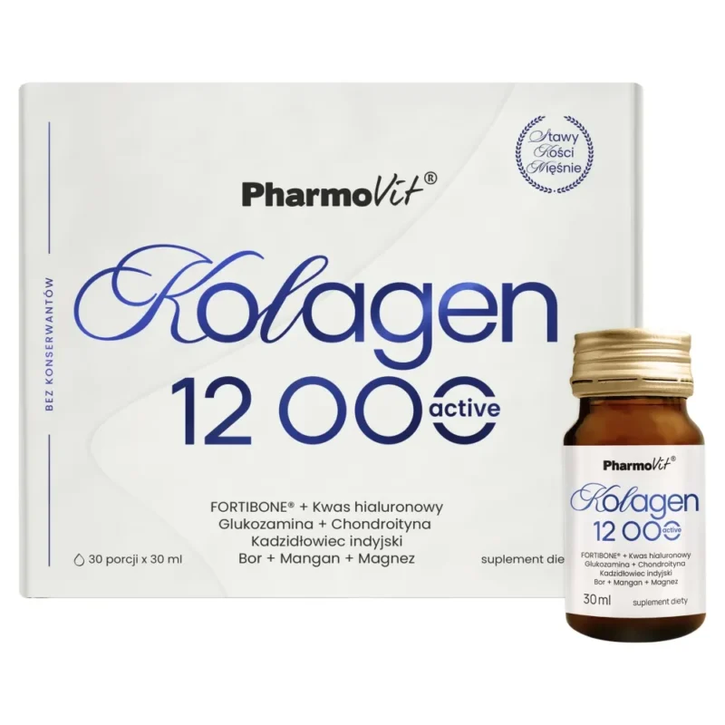 PharmoVit Kollagen 12000 Active flüssig in 30 ml Trinkampullen für Gelenke, Knochen und Haut