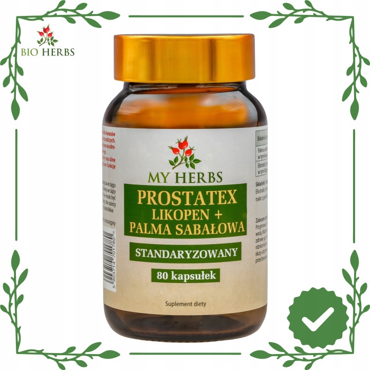 Prostatex Lycopin + Sägepalme 80 Kapseln Nahrungsergänzung zur Unterstützung der Prostata und des Harnsystems bei Männern