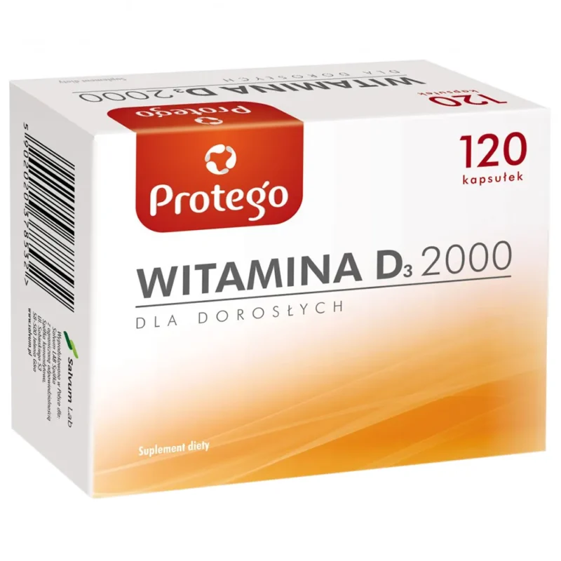 Protego Vitamin D3 2000 IE Kapseln zur Unterstützung von Immunsystem und Knochen