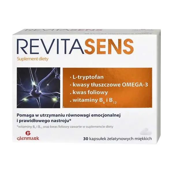 Revitasens 30 Kapseln Omega 3 Vitamin B Nahrungsergänzung für Gehirn und Nerven