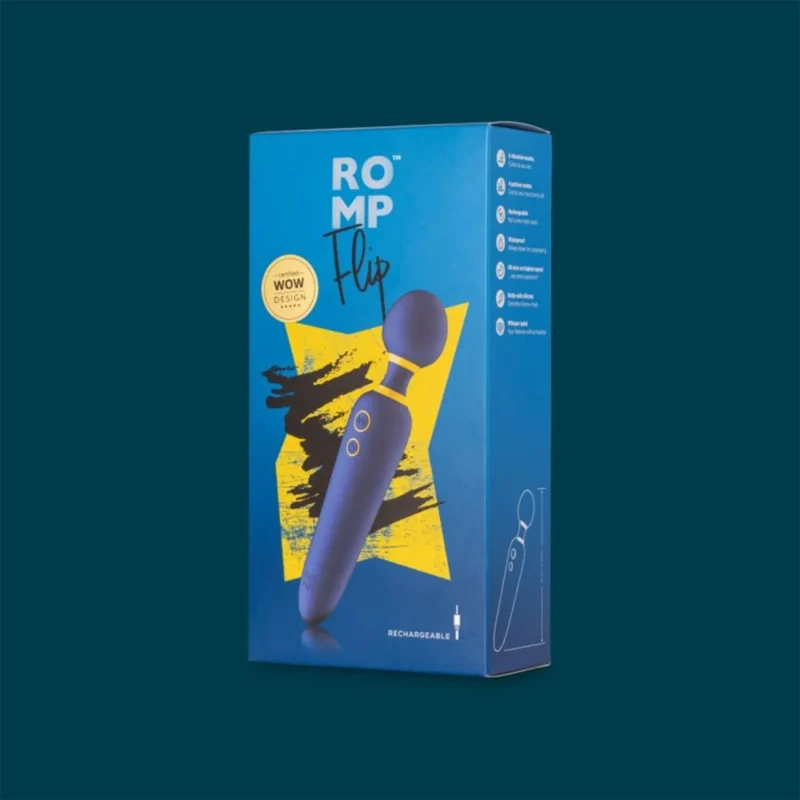 ROMP Flip Wand Massager Vibrator aus Silikon mit flexiblem Kopf und starken Vibrationen