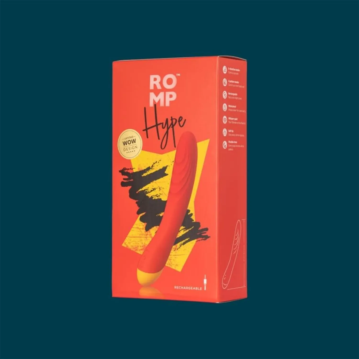 Romp Hype ergonomischer G-Punkt Vibrator aus Silikon mit gebogener Spitze