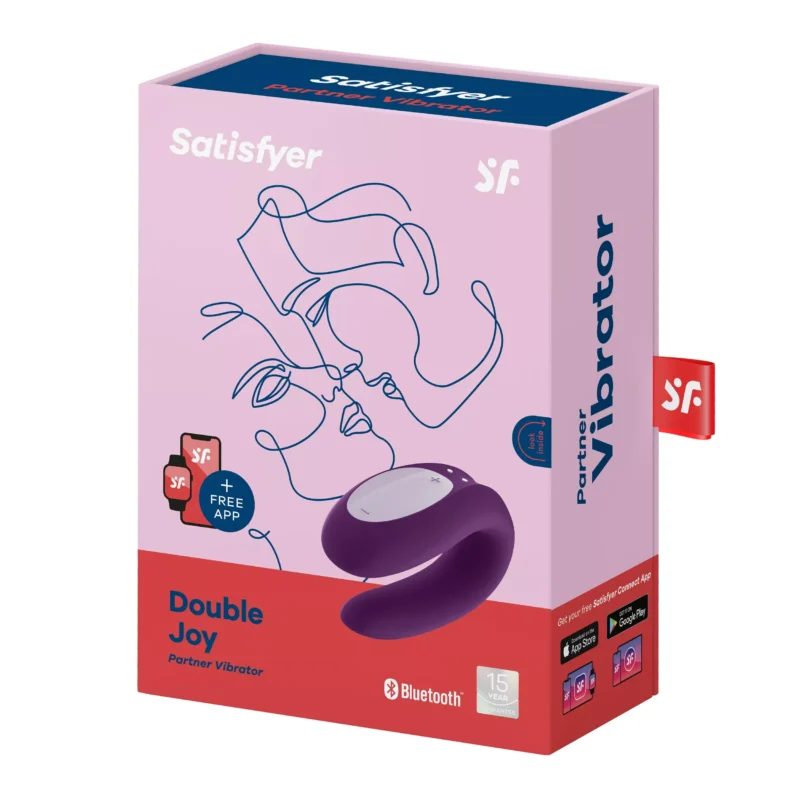 Satisfyer Double Joy Paarvibrator mit App Steuerung aus Silikon in Violett