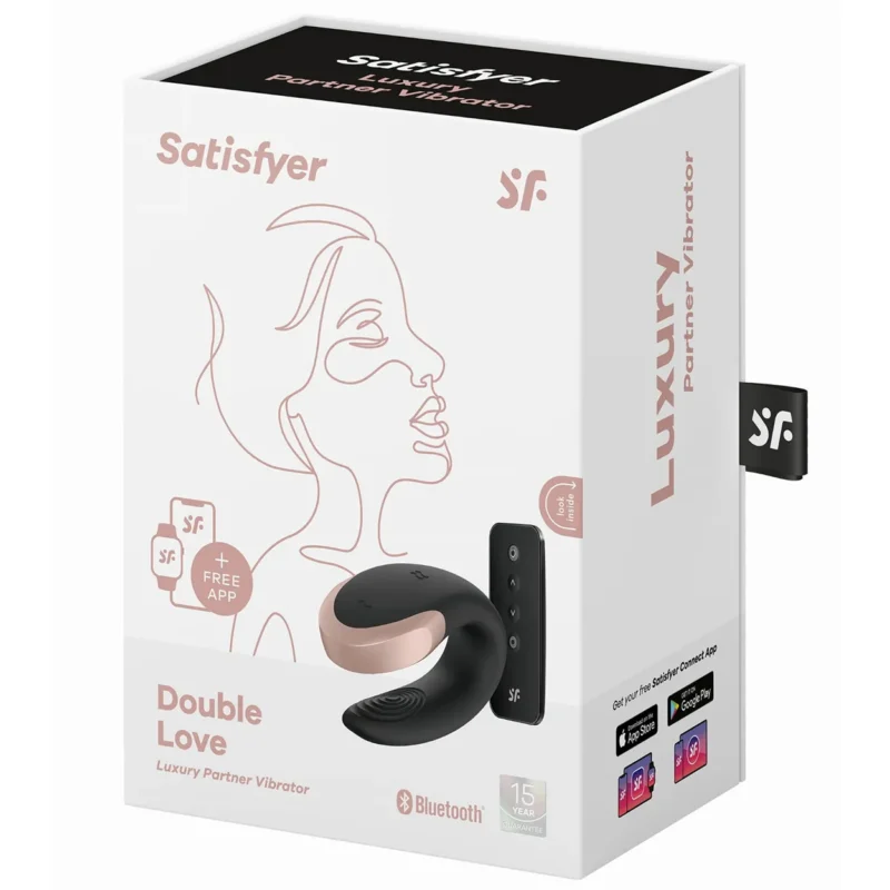 Satisfyer Double Love appgesteuerter Paarvibrator schwarz
