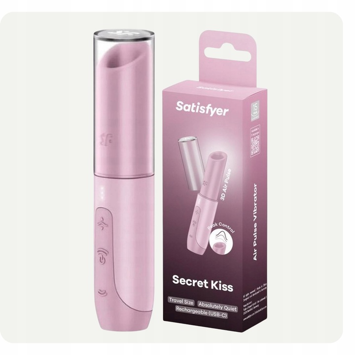 Satisfyer Secret Kiss Klitorisstimulator im Lippenstift-Design mit Air Pulse Technologie