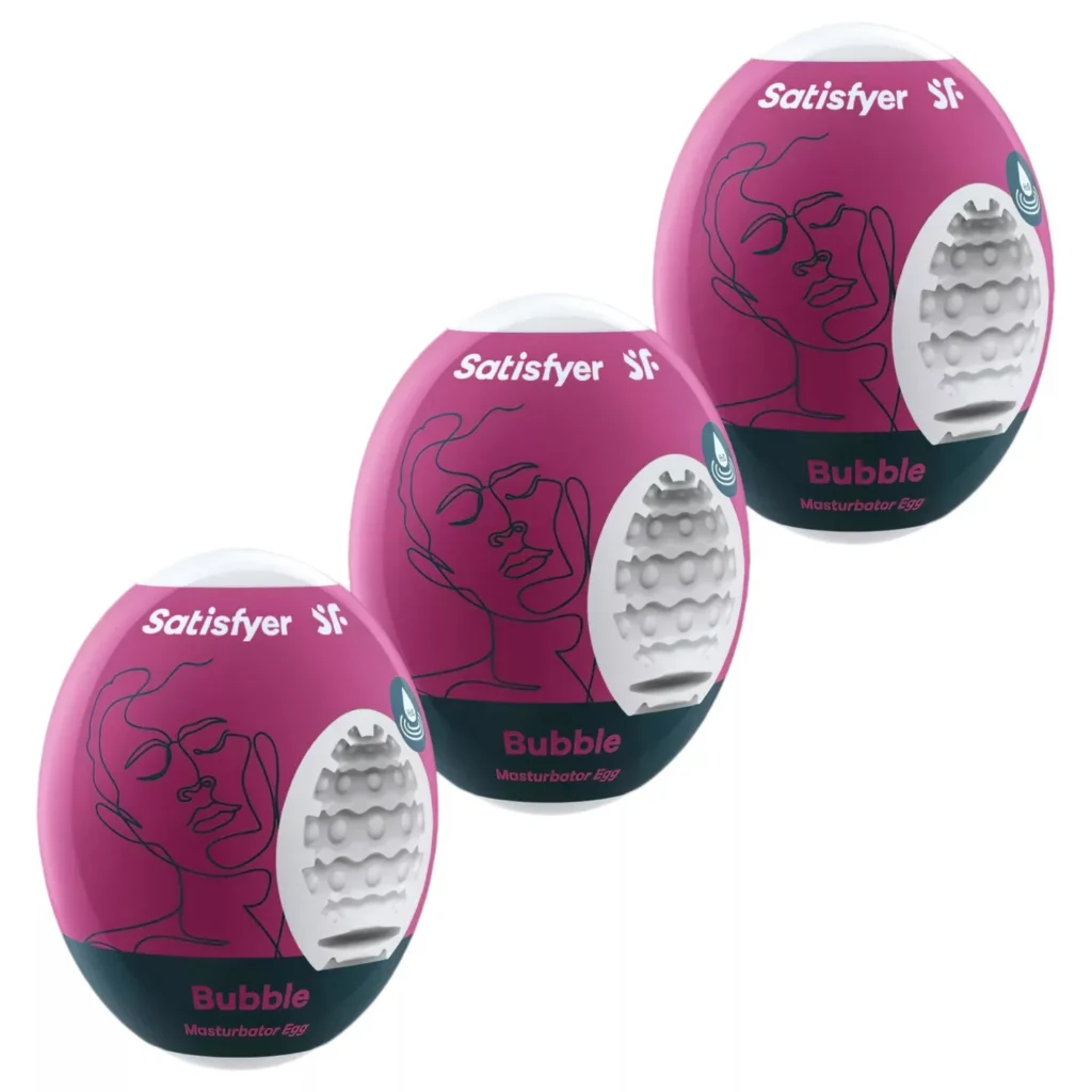Satisfyer Masturbator Egg Bubble Set Masturbator für Männer 3 Stück