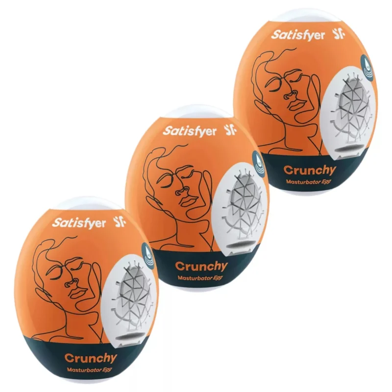 Satisfyer Masturbator Egg Crunchy Set Masturbator für Männer 3 Stück