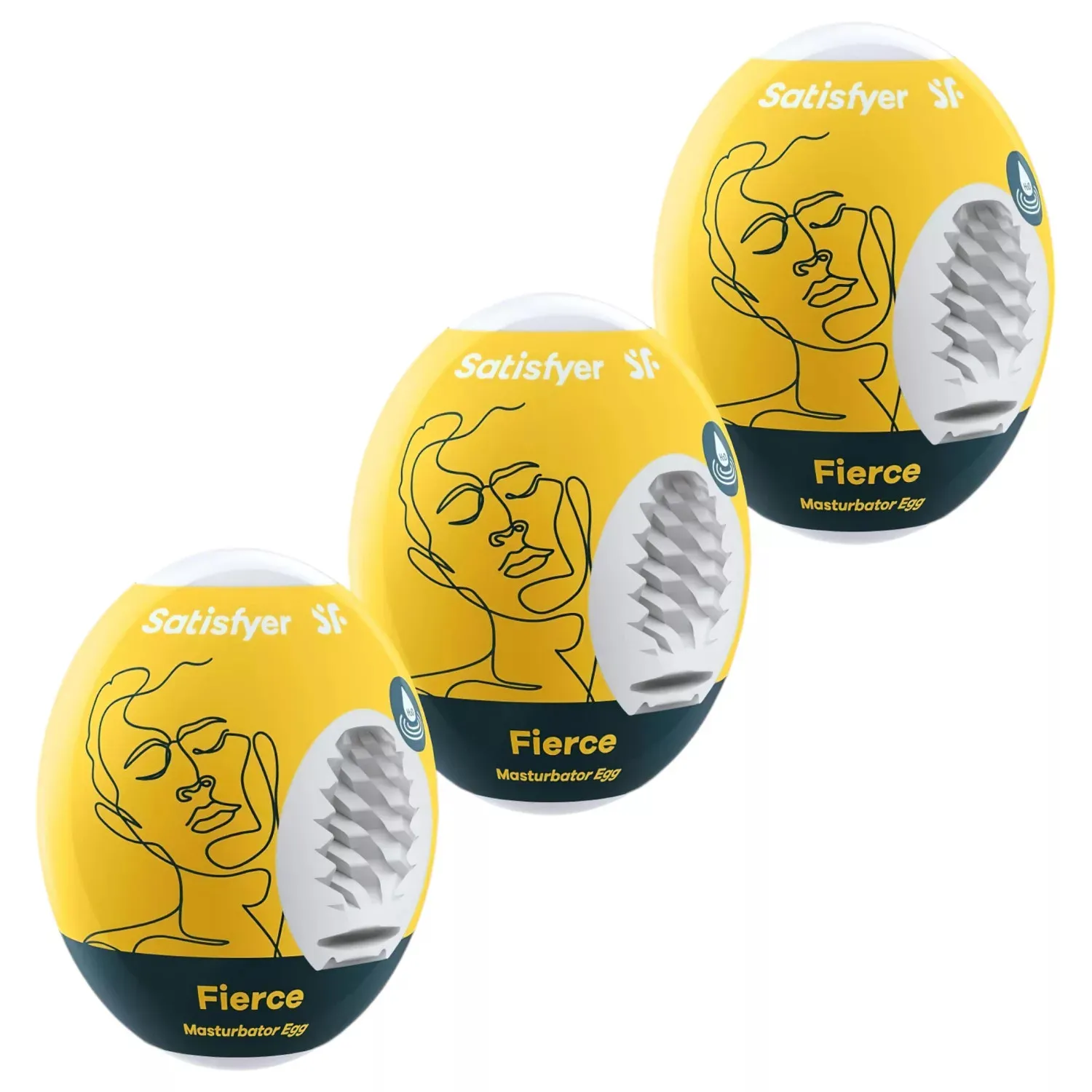 Satisfyer Masturbator Egg Fierce Set Masturbator für Männer 3 Stück