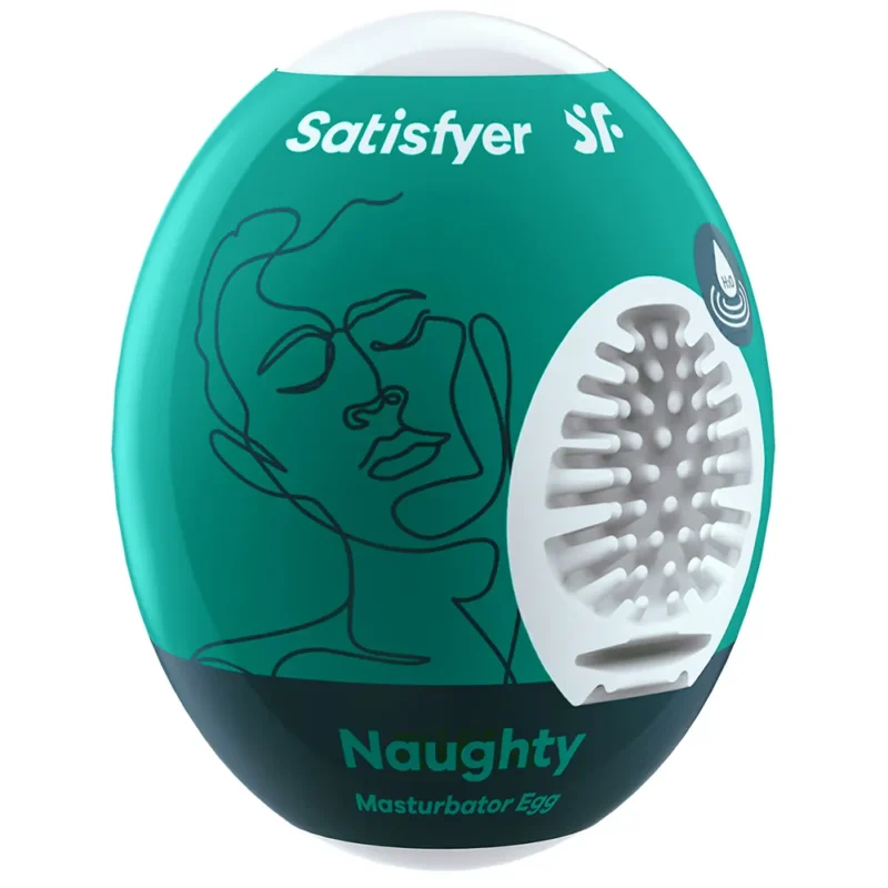 Satisfyer Masturbator Egg Naughty Einweg Masturbator für Männer mit strukturierter Innenseite