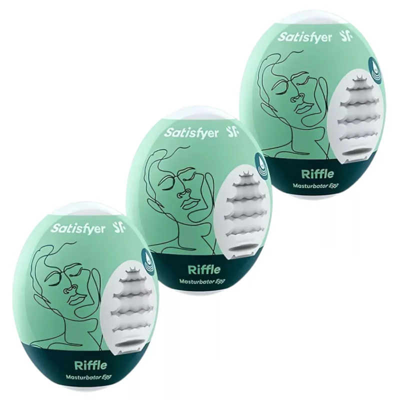 Satisfyer Masturbator Egg Riffle Set Masturbator für Männer 3 Stück