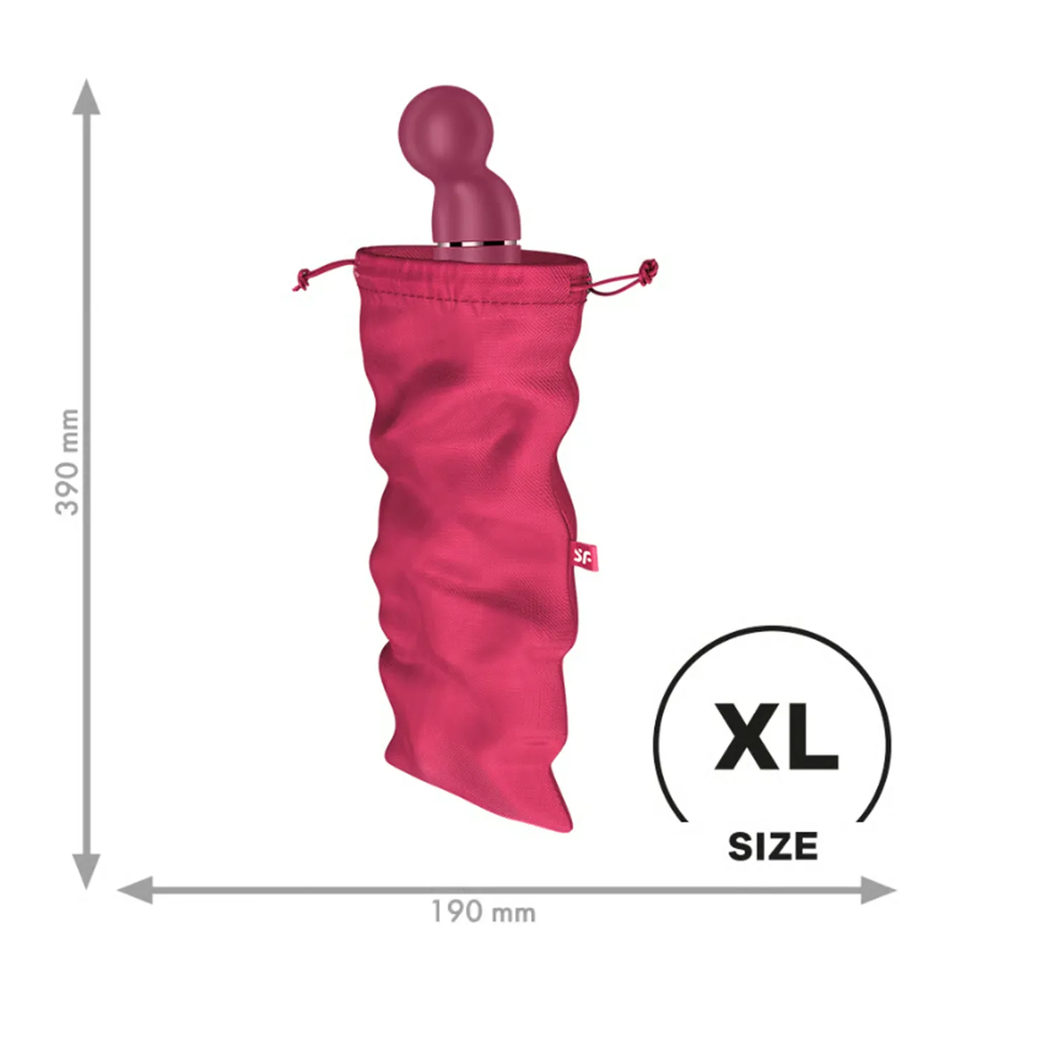 Satisfyer Treasure Bag XL Violett – diskreter Aufbewahrungsbeutel für große Sexspielzeuge mit Kordelzug