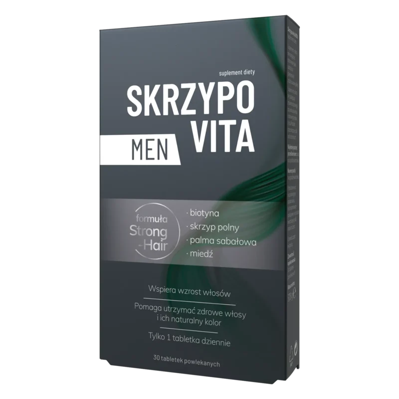 Skrzypovita Men Nahrungsergänzung für Männer – 30 Filmtabletten mit Biotin, Zink und Sägepalmenextrakt für gesundes Haar
