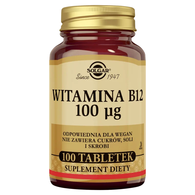 Solgar Vitamin B12 100 µg 100 Tabletten hochdosiertes Nahrungsergänzungsmittel