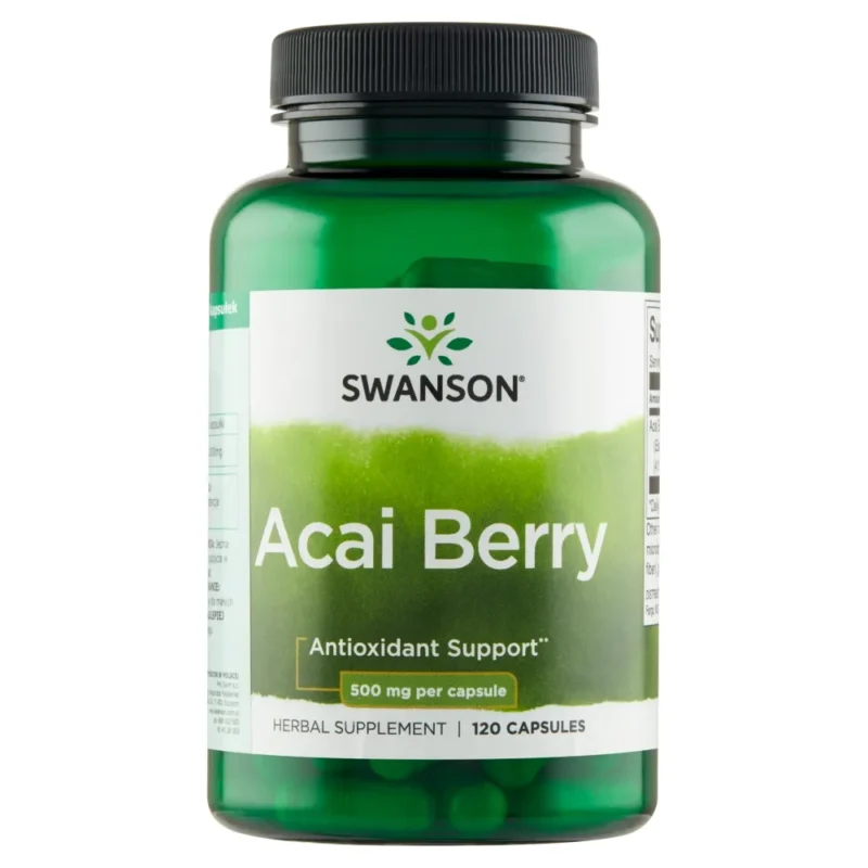 Swanson Acai Beere 500 mg Kapseln Superfood Nahrungsergänzung