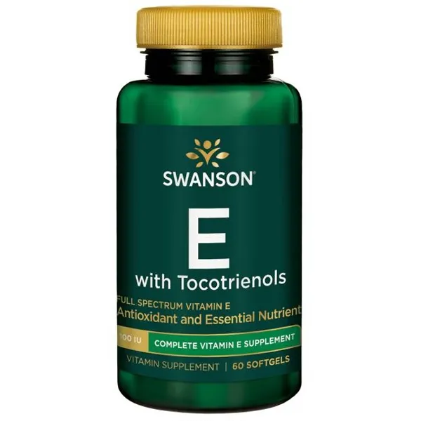 Swanson Vitamin E mit Tocotrienolen 60 Softgel Kapseln EVNol Antioxidans