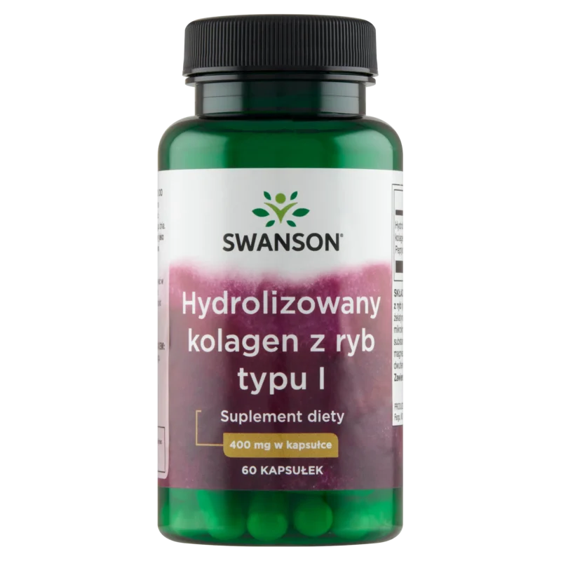 Swanson Marine Collagen Peptides Kapseln 400 mg Fischkollagen Typ I 60 Kapseln