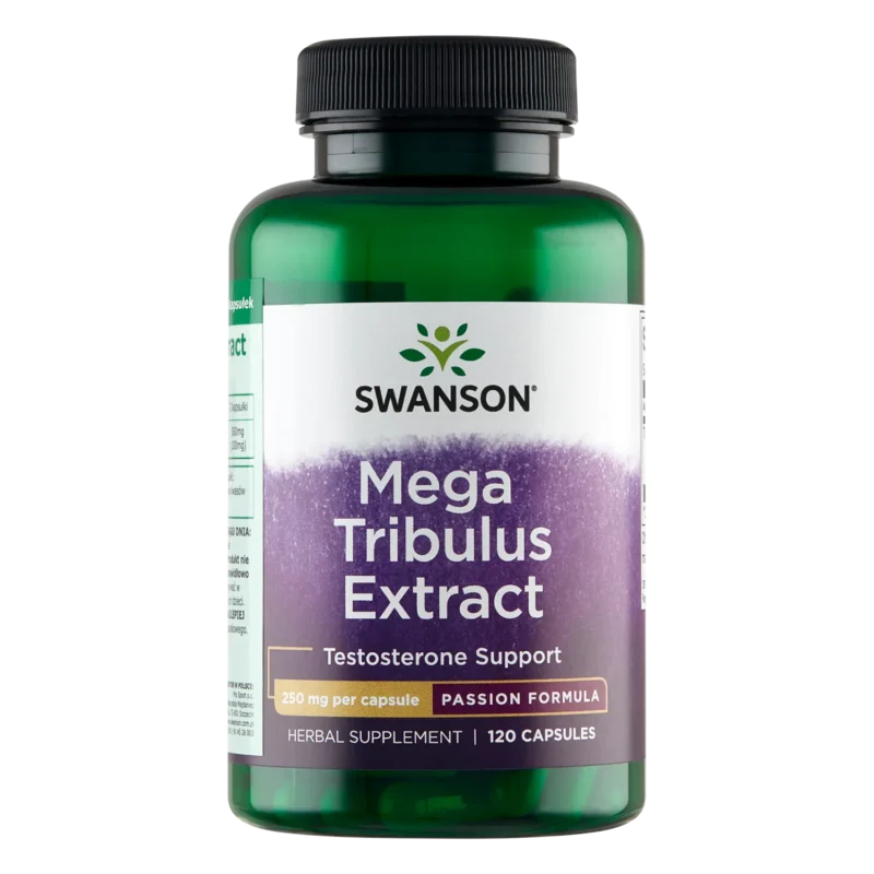 Swanson Mega Tribulus Extrakt 250 mg mit 20 % Saponinen – Tribulus terrestris Kapseln zur Unterstützung von Libido und Vitalität, 120 Kapseln