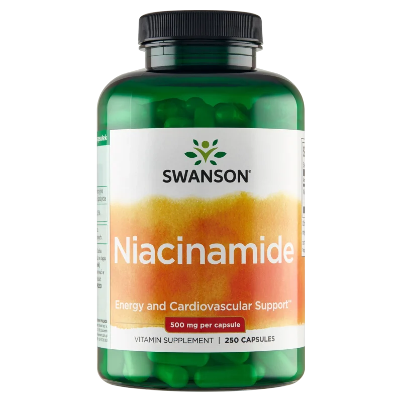 Swanson Niacinamid 500 mg 250 Kapseln Vitamin B3 Nahrungsergänzung